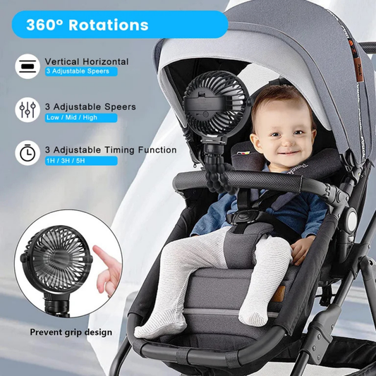 Portable baby cooler fan